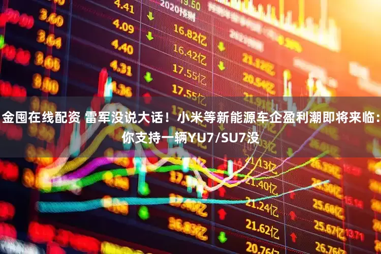 金囤在线配资 雷军没说大话！小米等新能源车企盈利潮即将来临：你支持一辆YU7/SU7没